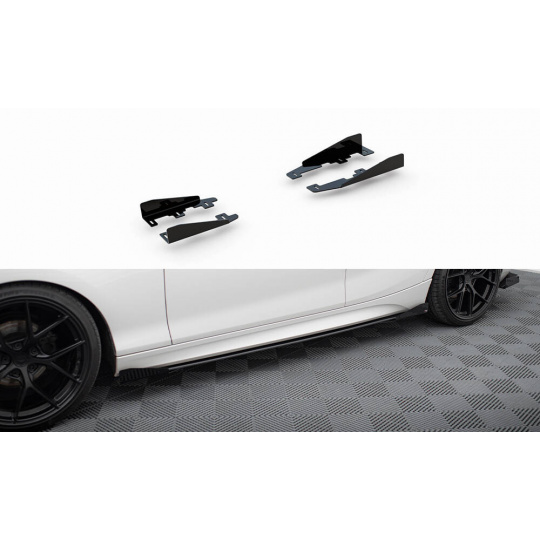 Maxton Design křidélka bočních difuzorů pro BMW řada 1 F20- F21 Facelift, černý lesklý plast ABS