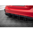 Maxton Design "Street Pro" difuzor zadního nárazníku pro Mercedes třída A W176 Facelift A45 AMG, plast ABS bez povrchové úpravy, s černou a červenou linkou