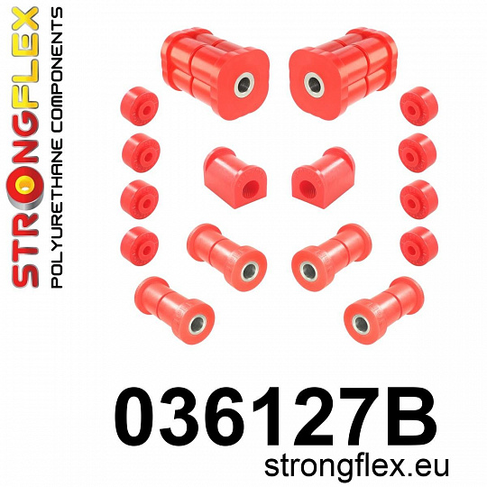 036127B: Strongflex Sada silentbloků zadního zavěšení 036127B: Strongflex Sada silentbloků zadního zavěšení
