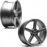 Sada konkávních ALU kol TA Technix XF1 pro Volkswagen Group / Mercedes, 4ks 8,5"x19" ET42, rozteč 5x112, střed 66,6/57,1 - šedá (GunMetal)