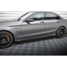 Maxton Design "Street Pro" difuzory pod boční prahy s křidélky pro Mercedes třída C W205 Facelift/63 AMG/Sedan/Estate, plast ABS bez povrchové úpravy, s červenou linkou Maxton Design "Street Pro" difuzory pod boční prahy s křidélky pro Mercedes třída C W205 Facelift/63 AMG/Sedan/Estate, plast ABS bez povrchové úpravy, s červenou linkou