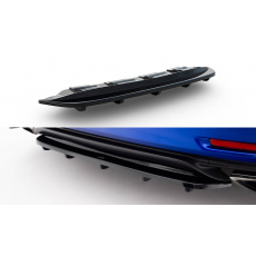 Maxton Design středový spoiler pod zadní nárazník s žebrováním pro Lexus RC, černý lesklý plast ABS
