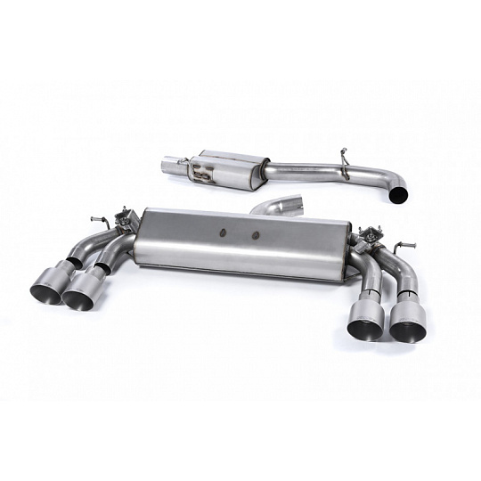 Milltek Sport homologovaný výfuk cat-back s rezonátorem (tišší) pro Audi S3 2.0 TFSI quattro 3-dvéř. 8V/8V.2 (bez GPF) 2013-2018, dvojité, kulaté, typ koncovek: GT-100 titanové Milltek Sport homologovaný výfuk cat-back s rezonátorem (tišší) pro Audi S3 2.0 TFSI quattro 3-dvéř. 8V/8V.2 (bez GPF) 2013-2018, dvojité, kulaté, typ koncovek: GT-100 titanové