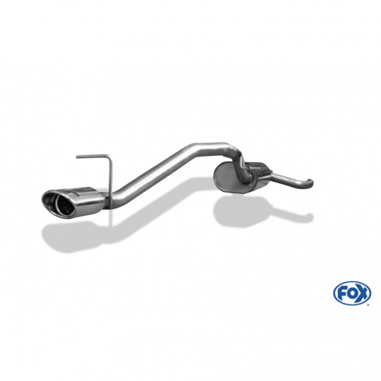 Fox Sportauspuff koncový tlumič výfuku s koncovkou 106x71 Typ 33 pro Ford Focus II 02/2008- s motorem 1.4, 1.6, 1.8, 2.0
