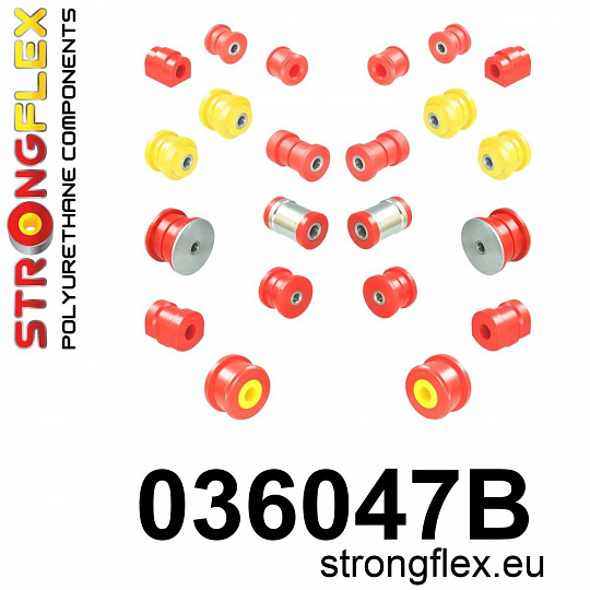 036047B: Strongflex Sada silentbloků předního a zadního zavěšení