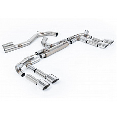 Milltek Sport výfukový systém cat-back Race System - 80mm bez rezonátoru (nejhlasitější) pro Audi S3 2.0TFSI Quattro Sedan 310PS 8Y (NA / bez OPF) 2022-2024, typ koncovek: leštěné