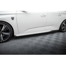 Maxton Design difuzory pod boční prahy pro Peugeot 308 GT Mk3, černý lesklý plast ABS, SW