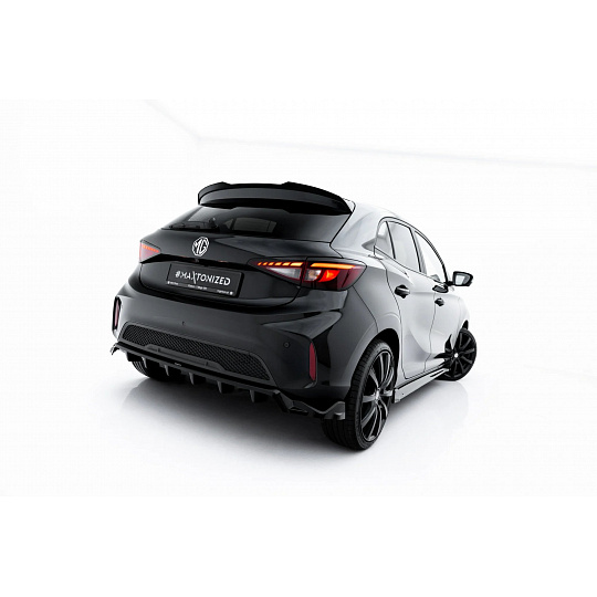 Maxton Design spoiler pod zadní nárazník s žebrováním pro MG 3 Mk1, černý lesklý plast ABS