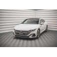 Maxton Design spoiler pod přední nárazník ver.3 pro Volkswagen Arteon R-Line Facelift, černý lesklý plast ABS