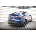 Maxton Design středový spoiler pod zadní nárazník s žebrováním pro Tesla Model Y, černý lesklý plast ABS