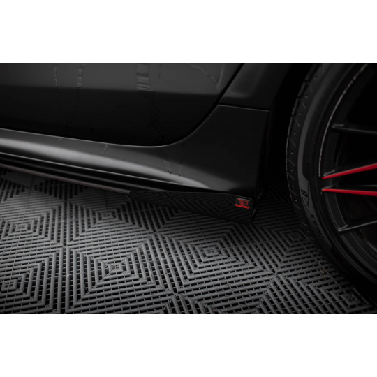 Maxton Design křidélka bočních difuzorů pro Audi A7 C7, plast ABS bez povrchové úpravy, RS7 look