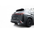 Maxton Design spoiler pod zadní nárazník s žebrováním pro Lexus UX F Sport Mk1, černý lesklý plast ABS