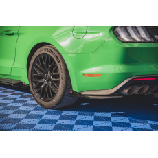Maxton Design "Street Pro" boční difuzory pod zadní nárazník s křidélky ver.1 pro Ford Mustang MK6 GT Facelift, plast ABS bez povrchové úpravy
