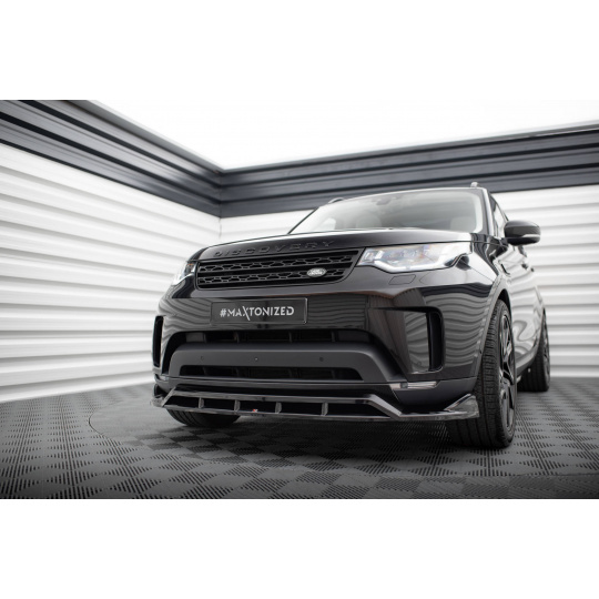 Maxton Design spoiler pod přední nárazník pro Land rover Discovery Mk5 /HSE, černý lesklý plast ABS