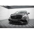Maxton Design spoiler pod přední nárazník ver.2 pro Mercedes třída A W176 Facelift AMG-Line, černý lesklý plast ABS