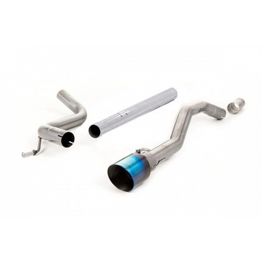 Milltek Sport výfukový systém cat-back bez rezonátoru pro Volkswagen Up! GTI 1.0TSI 115PS (3/5-dvéř.) 2018-2024, typ koncovek: GT-90 titanově modré Milltek Sport výfukový systém cat-back bez rezonátoru pro Volkswagen Up! GTI 1.0TSI 115PS (3/5-dvéř.) 2018-2024, typ koncovek: GT-90 titanově modré