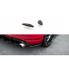 Maxton Design "Racing durability" boční difuzory pod zadní nárazník pro Volkswagen Golf GTI Mk6, plast ABS bez povrchové úpravy, s červenou linkou