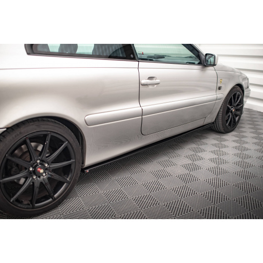 Maxton Design difuzory pod boční prahy pro Volvo C70 Mk1, černý lesklý plast ABS