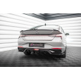 Maxton Design středový spoiler pod zadní nárazník s žebrováním pro Hyundai Elantra Mk7, černý lesklý plast ABS