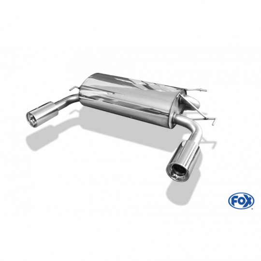 Fox Sportauspuff koncový tlumič výfuku s koncovkou 1x100 Typ 13 na obou stranách pro Opel Antara  s motorem 2.0 CDTI