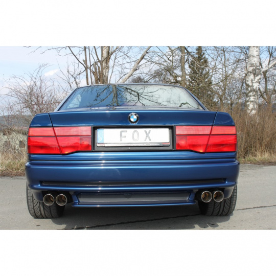 Fox Sportauspuff koncový tlumič výfuku s koncovkou 2x90 Typ 25 na obou stranách pro BMW řada 8 1990- s motorem 5.0