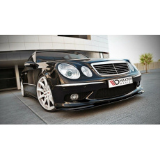 Maxton Design spoiler pod přední nárazník pro Mercedes třída E W211, černý lesklý plast ABS, předfacelift, r.v. 2002-2006
