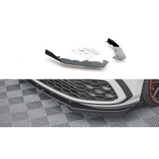 Maxton Design rohové spoilery pod přední nárazník pro Volkswagen Golf GTI Mk8, černý lesklý plast ABS Maxton Design rohové spoilery pod přední nárazník pro Volkswagen Golf GTI Mk8, černý lesklý plast ABS