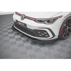 Maxton Design rohové spoilery pod přední nárazník pro Volkswagen Golf GTI Mk8, černý lesklý plast ABS