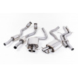 Milltek Sport výfukový systém cat-back bez rezonátoru (hlasitější) pro Audi RS5 B8 Coupe 2010-2015, využívá originálních koncovek