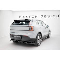 Maxton Design spoiler pod zadní nárazník s žebrováním pro Volvo EX30 Mk1, černý lesklý plast ABS