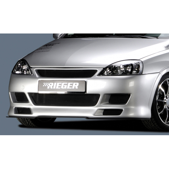 Rieger přední nárazník pro Opel Corsa C 3-dvéř., 5-dvéř. vč. faceliftu, plast ABS bez povrchové úpravy