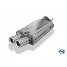 Fox Sportauspuff koncový tlumič výfuku s koncovkou 2x80 Typ 13 pro Volvo S40 s motorem 1.6, 1.8, 2.0