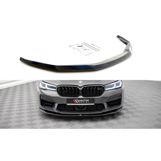 Maxton Design spoiler pod přední nárazník ver.3 pro BMW M5 F90 Facelift, černý lesklý plast ABS
