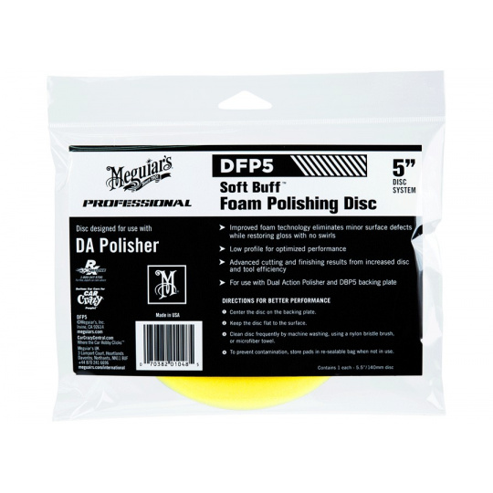 Meguiar's Soft Buff Foam Polishing Disc 5" - lešticí kotouč pro DA leštičku (střední), 5palcový