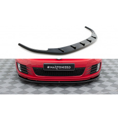 Maxton Design spoiler pod přední nárazník ver.2 pro Volkswagen Golf GTI Mk6, černý lesklý plast ABS