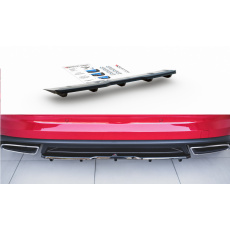 Maxton Design středový spoiler pod zadní nárazník s žebrováním pro Škoda Kodiaq RS, černý lesklý plast ABS Maxton Design středový spoiler pod zadní nárazník s žebrováním pro Škoda Kodiaq RS, černý lesklý plast ABS