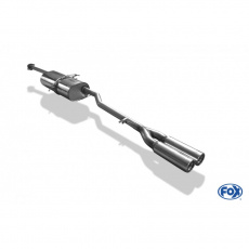 Fox Sportauspuff koncový tlumič výfuku s koncovkou 2x70 Typ 13 pro Mercedes třída A W168 s motorem 1.4, 1.6, 1.7 TD, 1.9