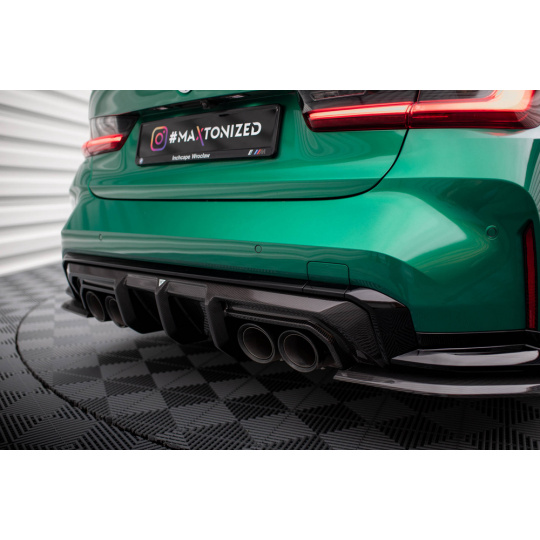 Maxton Design difuzor zadního nárazníku pro BMW M3 G80, materiál pravý karbon