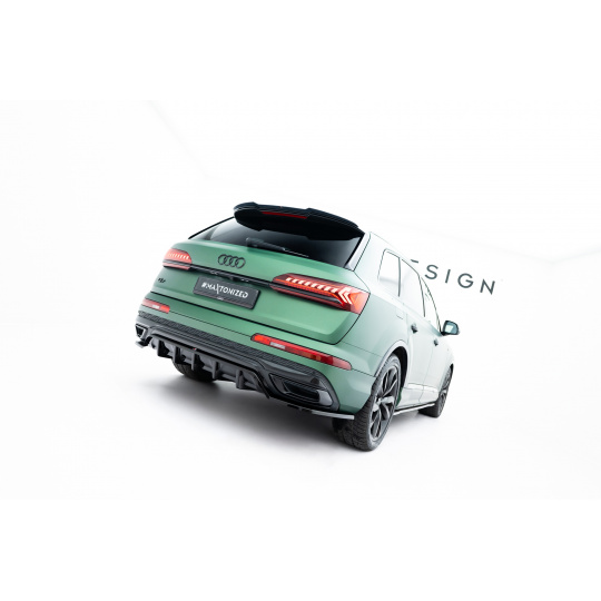Maxton Design spoiler pod zadní nárazník s žebrováním pro Audi Q7 Mk2 S-Line Facelift, černý lesklý plast ABS Maxton Design spoiler pod zadní nárazník s žebrováním pro Audi Q7 Mk2 S-Line Facelift, černý lesklý plast ABS