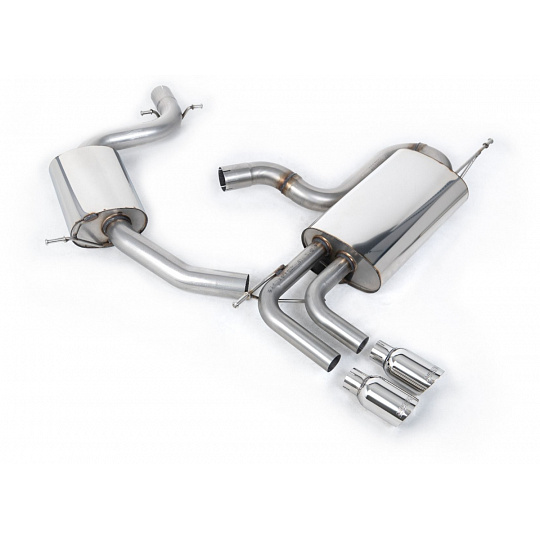 Milltek Sport homologovaný výfuk cat-back s rezonátorem (tišší) pro Volkswagen Golf Mk5 GTi Edition 30 2.0T FSi 230PS 2006-2009, typ koncovek: GT-80 leštěná Milltek Sport homologovaný výfuk cat-back s rezonátorem (tišší) pro Volkswagen Golf Mk5 GTi Edition 30 2.0T FSi 230PS 2006-2009, typ koncovek: GT-80 leštěná