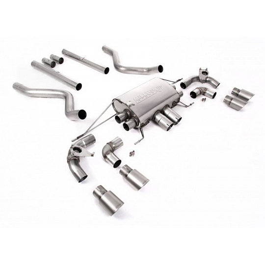 Milltek Sport výfukový systém OPF/GPF Back bez rezonátoru s klapkami (hlasitější) pro Land rover Defender 90 5.0 V8 525PS (s OPF/GPF a bez OPF/GPF) 2021-2024, barva koncovek: titanové