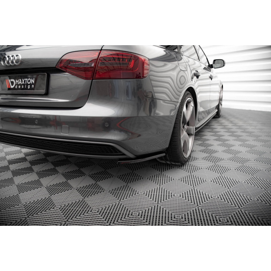 Maxton Design boční difuzory pod zadní nárazník ver.2 pro Audi A4 B8 FL, černý lesklý plast ABS, S-Line Avant