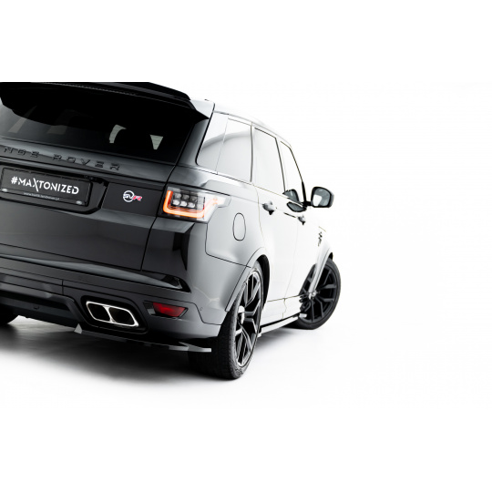 Maxton Design boční difuzory pod zadní nárazník pro Land rover Range Rover Sport SVR Mk2 Facelift, černý lesklý plast ABS