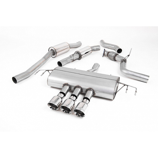 Milltek Sport výfukový systém cat-back s rezonátorem - Type-R Style pro Honda Civic FK7 1.5T Si 5-dvéř Hatch (bez OPF/GPF) 2015-2024, GT-100 leštěné koncovky