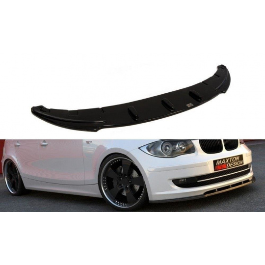 Maxton Design spoiler pod přední nárazník pro BMW řada 1 E81, E87, černý lesklý plast ABS