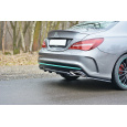 Maxton Design středový spoiler pod zadní nárazník pro Mercedes CLA C 117 Facelift/AMG-Line, černý lesklý plast ABS