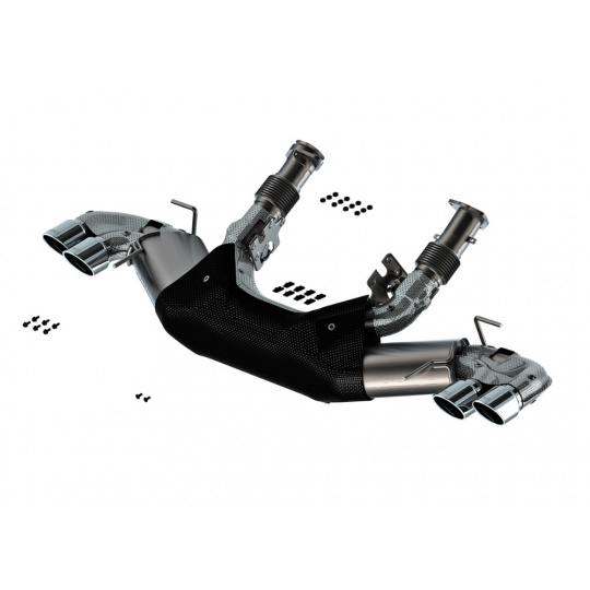 Borla Cat-Back "S-Type" pro Chevrolet Corvette Stingray C8 6,2l V8, automat, RWD 2-dvéř., AFM (20'-21')/DFM (22'-24'), r.v. 2020-2024, typ koncovek: chromové