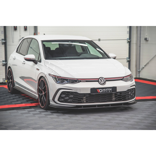 Maxton Design "Racing durability" spoiler pod přední nárazník pro Volkswagen Golf GTD Mk8, plast ABS bez povrchové úpravy