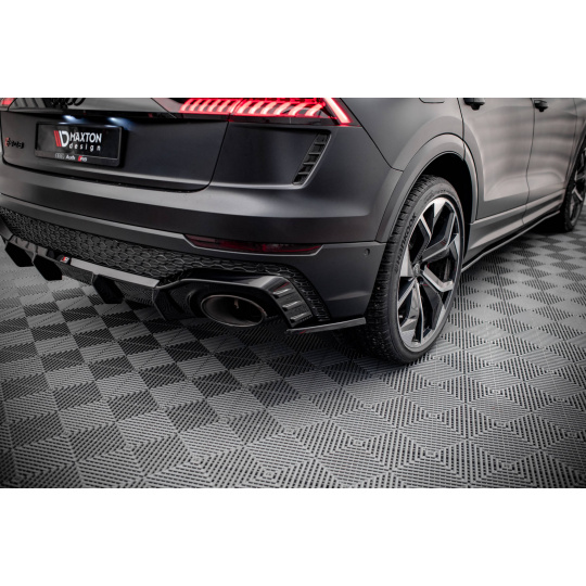 Maxton Design boční difuzory pod zadní nárazník ver.2 pro Audi RSQ8 Mk1, černý lesklý plast ABS