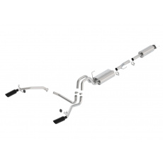 Borla Cat-Back výfukový systém "S-Type" pro Ford F-150 5,0l 4-dvéř. EC/SB (78,8"), CC/SHB (67,0"), CC/SB (78,8"), r.v. od 11-14, typ koncovek: černé